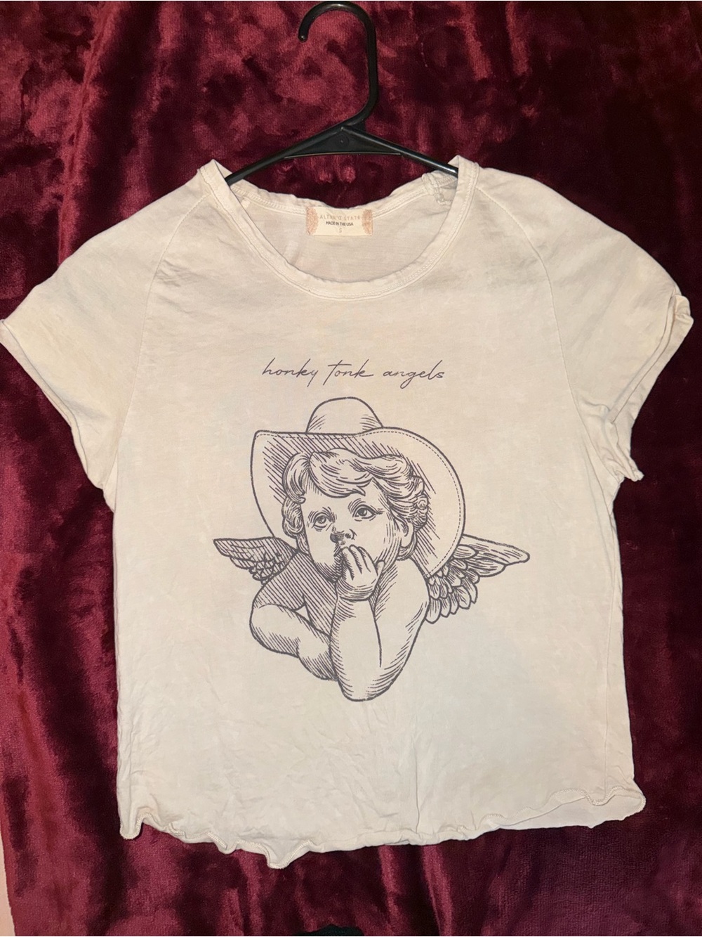 Altar'd State White Graphic Cherub Tee